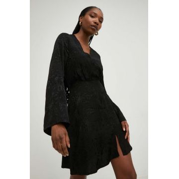 Answear Lab rochie culoarea negru, mini, evazati