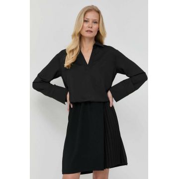 Marella rochie culoarea negru, mini, evazati