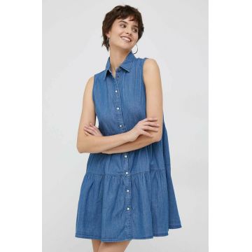Pepe Jeans rochie jeans Arya mini, evazati
