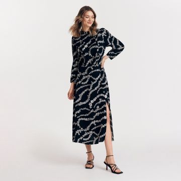 Reserved - Rochie de jacard - Multicolor