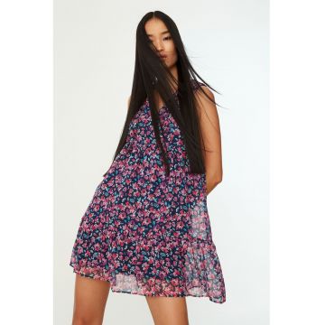 Rochie babydoll cu decolteu in V
