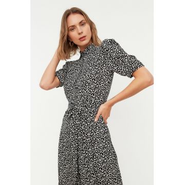 Rochie-camasa cu model si cordon in talie