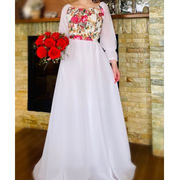 Rochie cu motive florale eleganta Teuta 3