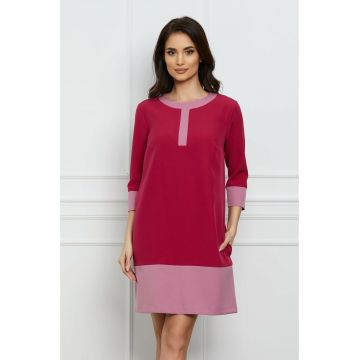 Rochie Dy Fashion magenta-roz cu buzunare Rochie Dy Fashion magenta-roz cu buzunare