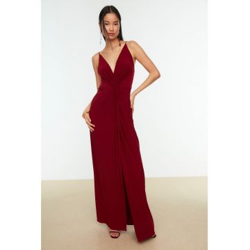 Rochie maxi cu slit frontal