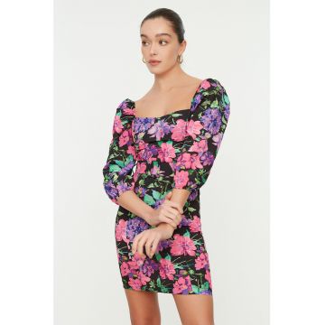 Rochie mini cu model floral