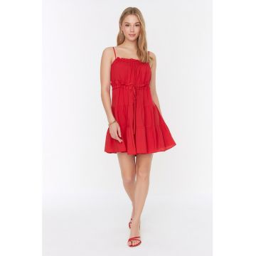 Rochie mini evazata cu croiala in A