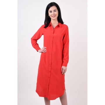 Rochie Vila Era Midi Shirt Mars Red