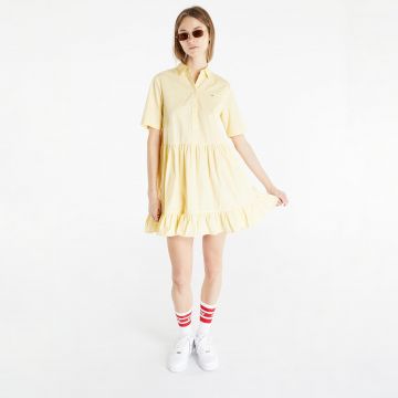 Tommy Jeans Poplin Tiered Ss Shirt Dress Yellow