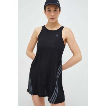 adidas Performance rochie culoarea negru, mini, evazati