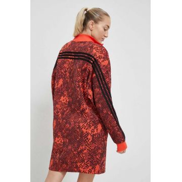adidas rochie culoarea portocaliu, mini, oversize