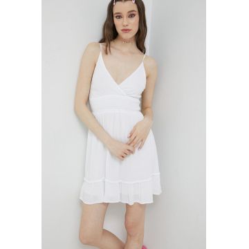 Hollister Co. rochie culoarea alb, mini, evazati