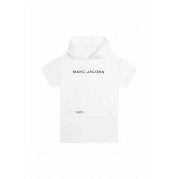 Marc Jacobs rochie din bumbac pentru copii culoarea alb, mini, drept