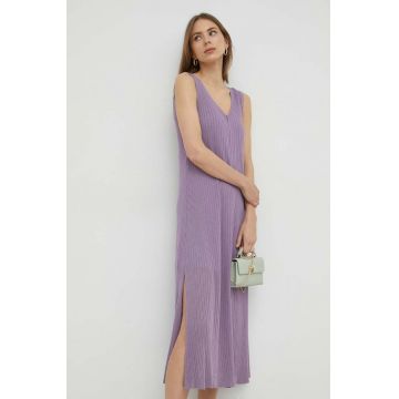 Marella rochie culoarea violet, midi, drept