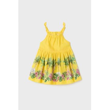 Mayoral rochie bebe culoarea galben, mini, evazati