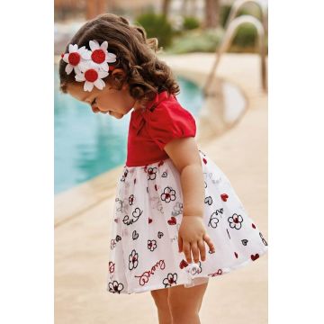 Mayoral rochie bebe culoarea rosu, mini, evazati
