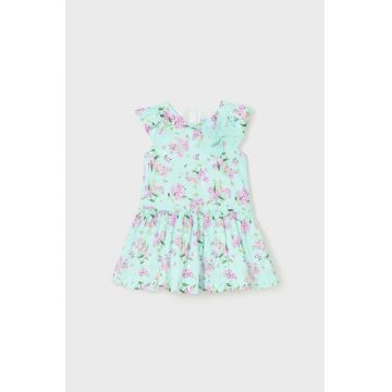 Mayoral rochie bebe culoarea turcoaz, mini, evazati