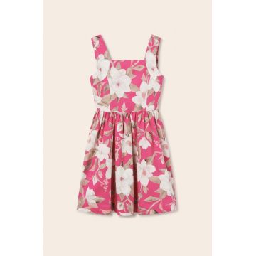 Mayoral rochie fete culoarea roz, mini, evazati