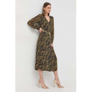 MICHAEL Michael Kors rochie culoarea albastru marin, midi, evazati