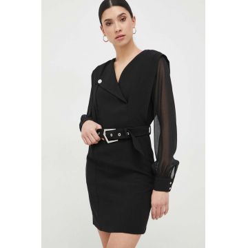 Morgan rochie culoarea negru, mini, drept