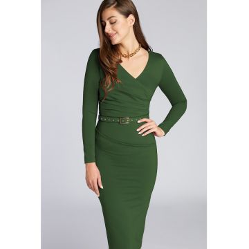 Rochie cambrata cu decolteu cache-coeur