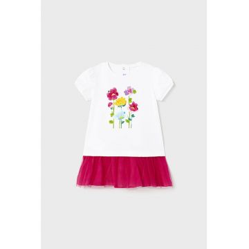 Rochie combi cu detaliu din tul
