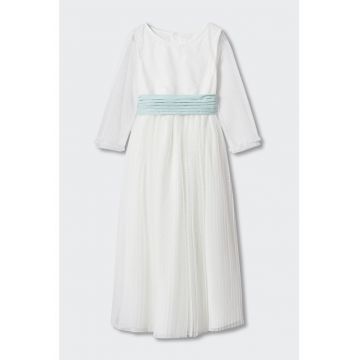Rochie evazata din tul cu maneci 3/4 Luci
