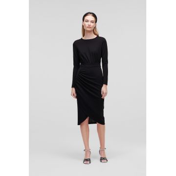 Rochie midi cu terminatie asimetrica