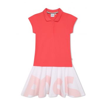 Rochie polo cu logo contrastant