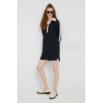 Sisley rochie culoarea negru, mini, oversize