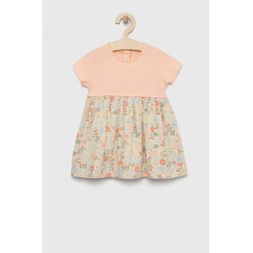 United Colors of Benetton rochie bebe culoarea bej, mini, evazati