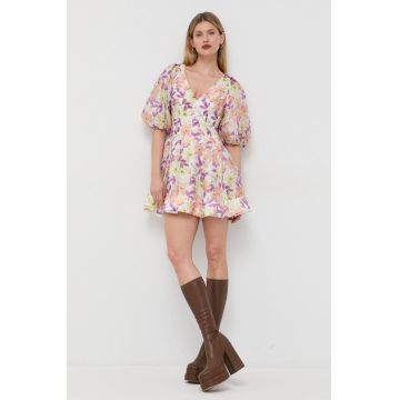 Bardot rochie mini, evazati