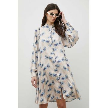 Bruuns Bazaar rochie Anise Philina culoarea bej, mini, drept