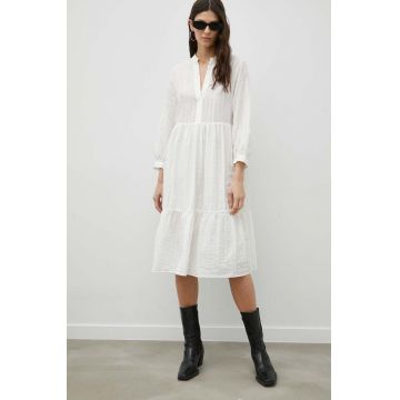 Drykorn rochie Sorcha culoarea alb, mini, oversize