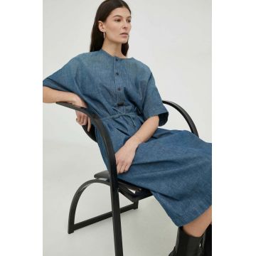 G-Star Raw rochie jeans midi, oversize