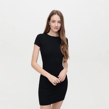 House - Rochie cu mânecă scurtă - Negru