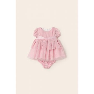 Mayoral Newborn rochie fete culoarea roz, mini, evazati