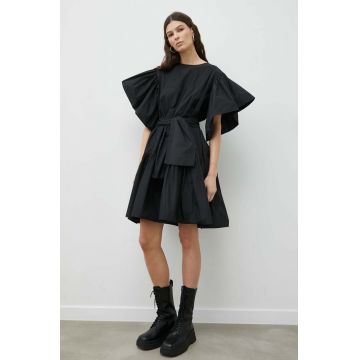 MMC STUDIO rochie culoarea negru, mini, evazati