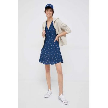 Pepe Jeans rochie Becca culoarea albastru marin, mini, drept