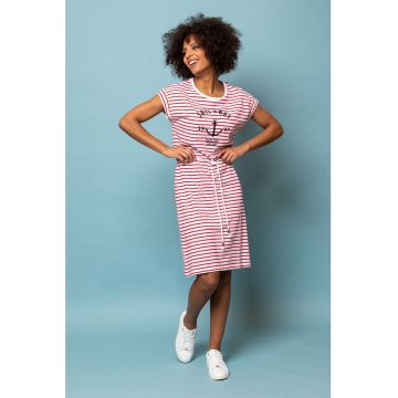 Rochie de bumbac cu dungi Vaitope