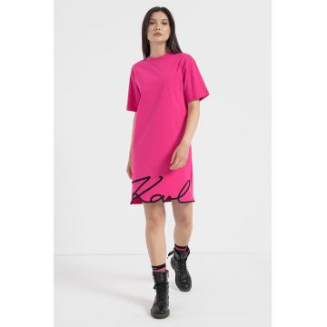 Rochie de bumbac organic cu terminatie logo
