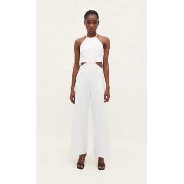 Stradivarius Salopetă Halter Din Tricot Alb Xl