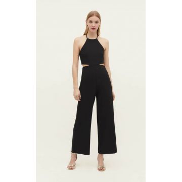 Stradivarius Salopetă Halter Din Tricot Negru Xs