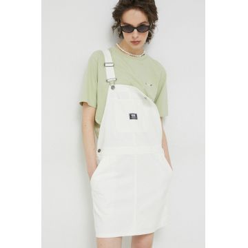 Vans rochie din bumbac culoarea alb, mini, drept