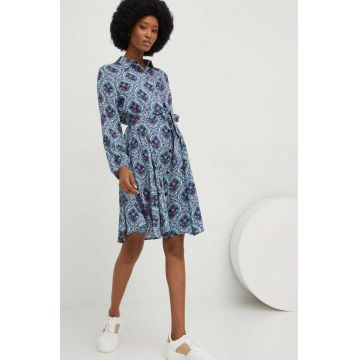 Answear Lab rochie culoarea albastru marin, mini, evazati