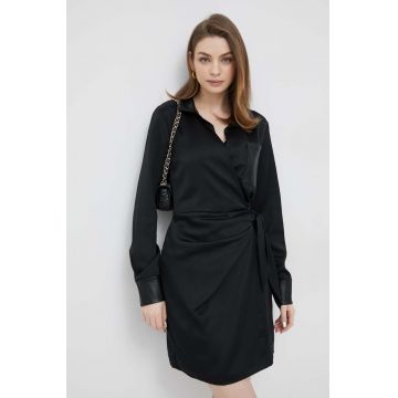 Dkny rochie culoarea negru, mini, drept