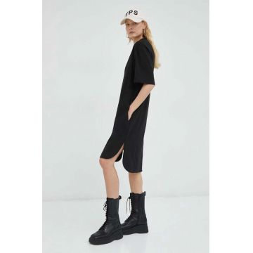 G-Star Raw rochie din bumbac culoarea negru, mini, oversize