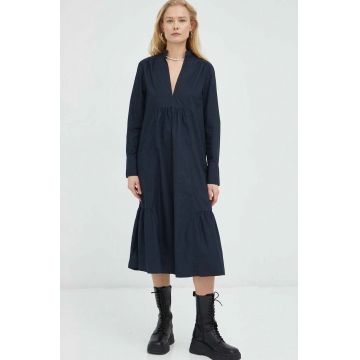 Marc O'Polo rochie culoarea albastru marin, mini, oversize