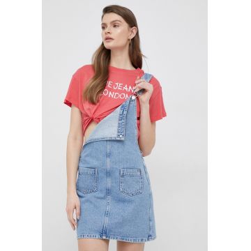 Pepe Jeans rochie jeans Vesta mini, drept
