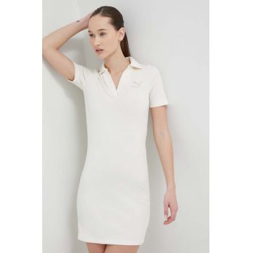 Puma rochie culoarea bej, mini, evazati